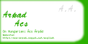 arpad acs business card